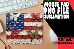 Vibrant 3D Patriotic Symbol Sublimation Mouse Pad Product Image 1