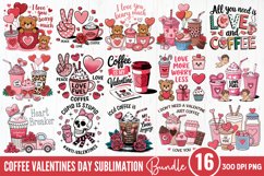 Coffee Valentines day Sublimation bundle PNG Product Image 1
