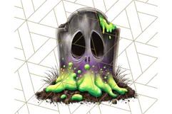 Bold Zombie Clipart PNG, Creepy Halloween Clip Art Product Image 4