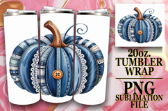 Radiant spirits 20oz tumbler wrap, Pumpkin Watercolor Product Image 1