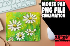 Colorful Flower Mouse Pad Sublimation PNG Product Image 1