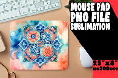 Radiant Mouse Pad Sublimation PNG, Watercolor Patter Product Image 1