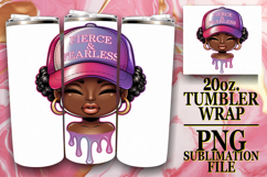 JOYFUL GIFT 20oz TUMBLER WRAP, Black Woman Product Image 1