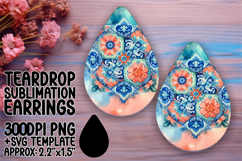 Stylish Teardrop Design for Crafting Projects , Watercolor P Product Image 1