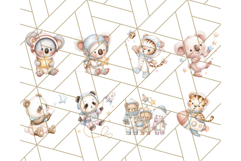 Kawaii Space Creatures Clipart PNG, Galaxy Alien Clip Art Product Image 4