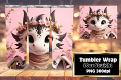 Custom 20oz Tumbler Wrap Download , Dragon Product Image 1
