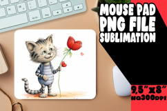 ENCHANTED mouse PAD Fun Sublimation, Cute Cat Product Image 1