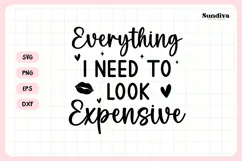 Makeup Bag Quotes for Cosmetic Pouch | Everything I Need Product Image 3