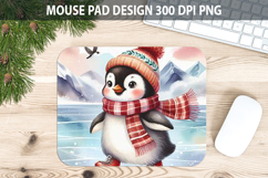 Penguin Mouse pad Sublimation - Christmas Animal PNG Design Product Image 1