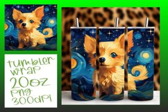 Vibrant Dog Painting Tumbler Wrap - Abstract Product Image 1