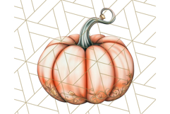 Fall Pumpkin Clipart PNG, Autumn Pumpkins, Jewel Tones Png Product Image 4