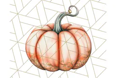 Fall Pumpkin Clipart PNG, Autumn Pumpkins, Jewel Tones Png Product Image 4