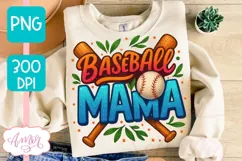 Baseball Mama T-shirt and mug PNG sublimation design Product Image 5
