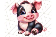 Kids Farm Clipart, Cute Farmer and Farm Animal PNG Product Image 3