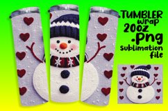 Sublimation-Ready Graphics for 20oz Tumbler , Snowman Product Image 1