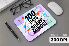 100 days of school Mouse Pad, Teacher PNG Sublimation Design Product Image 1