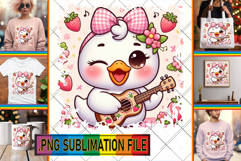 Stylish TOTE BAG Art Ideas PNG, Cute Goose Product Image 1