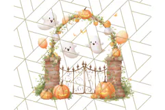 Halloween Costume Parade Clipart PNG with Monsters Clip Art Product Image 4