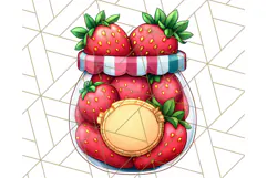 Strawberry Fruit PNG Clipart, Adorable Kawaii Characters Png Product Image 4
