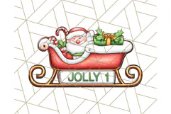 Santa Sleigh Ride Clipart PNG, Flying Reindeer Christmas Art Product Image 4