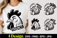 Rooster Gotcha Nice Try SVG PNG Product Image 1