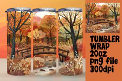 20oz Watercolor Wrap | Autumn Tumbler Sublimation Product Image 1