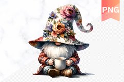 Floral Gnome Sublimation - Clipart PNG Bundle Product Image 7