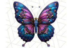 Metallic Butterfly Clipart PNG Clipart, Vibrant Butterfly Product Image 4