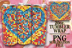 Valentine&#039;s Love Theme Tumbler Wrap - Heart Product Image 1