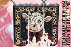 Joyful Reflections 20oz tumbler wrap, Cute Cow Product Image 1