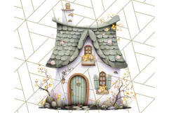 Whimsical Cottagecore Cottage PNG Clipart, Fairy House Png Product Image 4