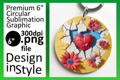 Heart's Embrace: 3D Wall Art Keychain Product Image 1