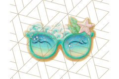 Summer Iced Cookie Clipart PNG, Cute Tropical Cookies Product Image 4