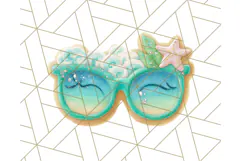 Summer Iced Cookie Clipart PNG, Cute Tropical Cookies Product Image 4