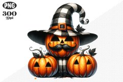 Halloween Pumpkin Sublimation - Clipart PNG Design Product Image 1