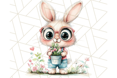 Cute Spring Bunny Clipart Adorable Easter Rabbit PNG Product Image 4