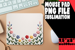 Vibrant mouse pad SUBLIMATION PNG, Flowers Product Image 1