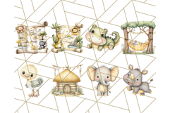 Cute Safari Animal Clipart PNG for Kids, African Wildlife Product Image 4