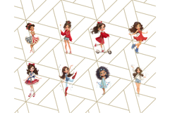 Patriotic Fashion Girl Clipart PNG for 4th of July Product Image 4