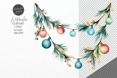 Christmas clipart, Lights clipart, Winter clipart Product Image 1