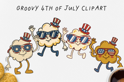 Groovy 4th of July Clipart Bundle 80 PNG Product Image 17