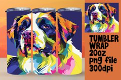 Colorful Abstract Dog Tumbler Wrap 20oz Art Product Image 1