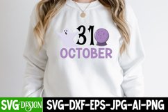 October 31 SVG Cut File , October 31 SVG T-Shirt Design Product Image 1