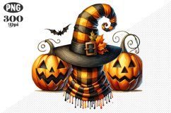 Halloween Pumpkins Sublimation - Clipart PNG Design Product Image 1