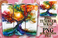 Whimsical Radiant Floral Tumbler Wrap: 20oz Sublimation Product Image 1