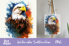 Bald Eagle 4th of July PNG Patriotic Sublimation Clipart Product Image 1