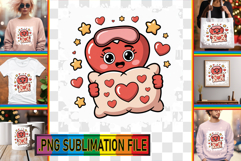 Unique TOTE BAG Art PNG, Valenines Heart Product Image 1