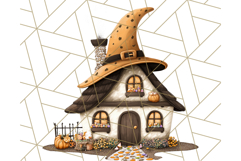 Halloween Fairy House Clipart PNG, Spooky Cottage Art Product Image 4
