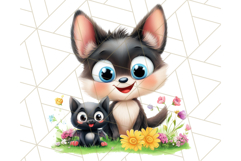 Cute Animal Friends Clipart PNG, Bright Spring Animal Duos Product Image 4