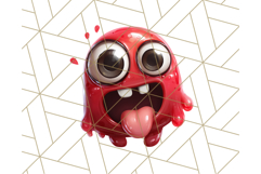 Slime Monster Clipart, Colorful Goo Graphics Png Product Image 4